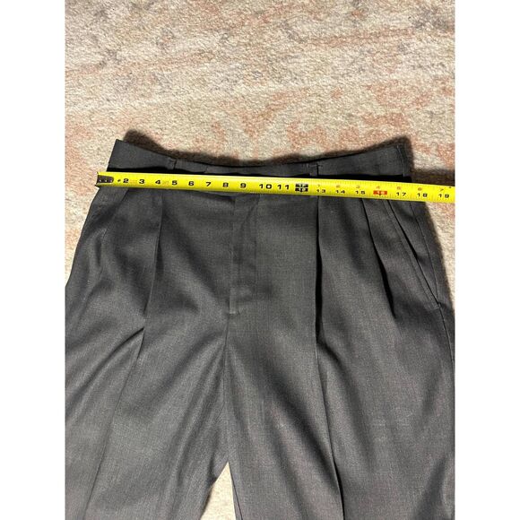 Stafford Essentials Classic Fit Slacks 34x30 | Gray | Button Pocket | Cuffed Hem - Picture 7 of 11